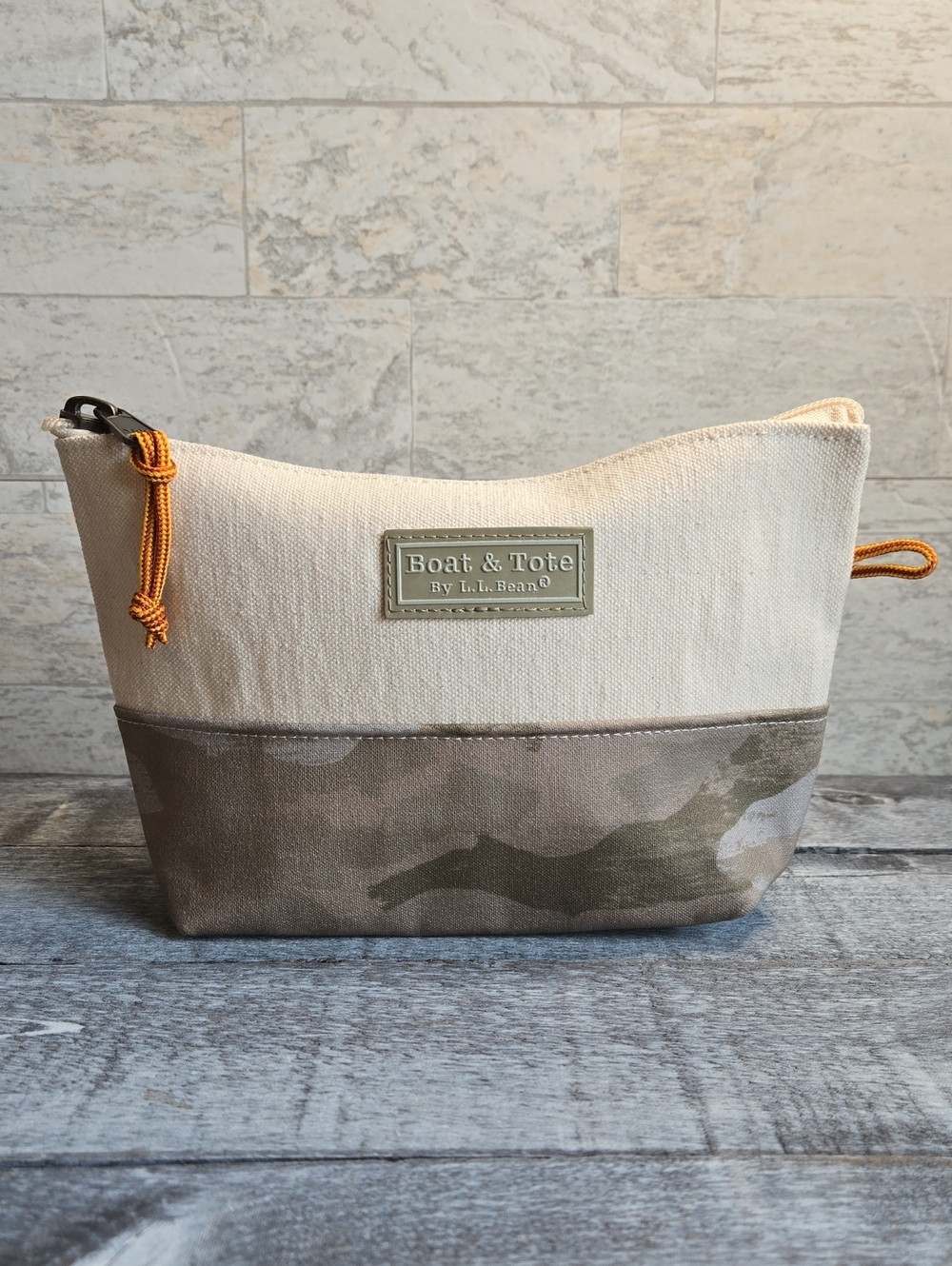 L.L. Bean Boat And Tote Canvas Puch Bag Accessories Camo Base